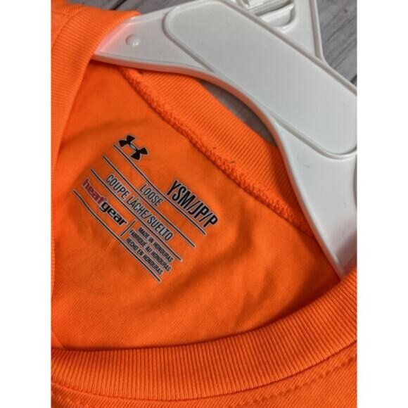 Tomato girl Under Armour Heatgear Youth XL Full Court Shirt Orange S/S - Picture 4 of 5